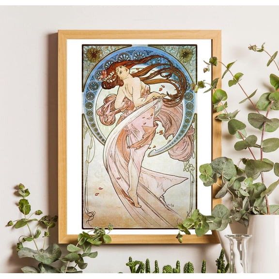Alphonse Mucha Poster, Alphonse Mucha Poster, Art Nouveau Poster, Mucha Poster, Art Nouveau Poster, Alphonse Mucha The Arts Dance Poster, Unframed Poster Size 8x12