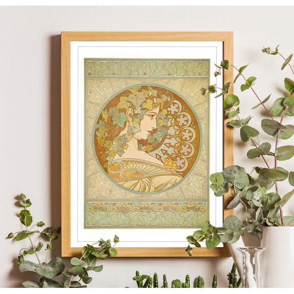 Alphonse Mucha Poster, Alphonse Mucha Poster, Mucha Wall Art, Art Nouveau Poster, Art Nouveau Wall Art, Art Nouveau Posters, Mucha Idea, Unframed Poster Size 8x12