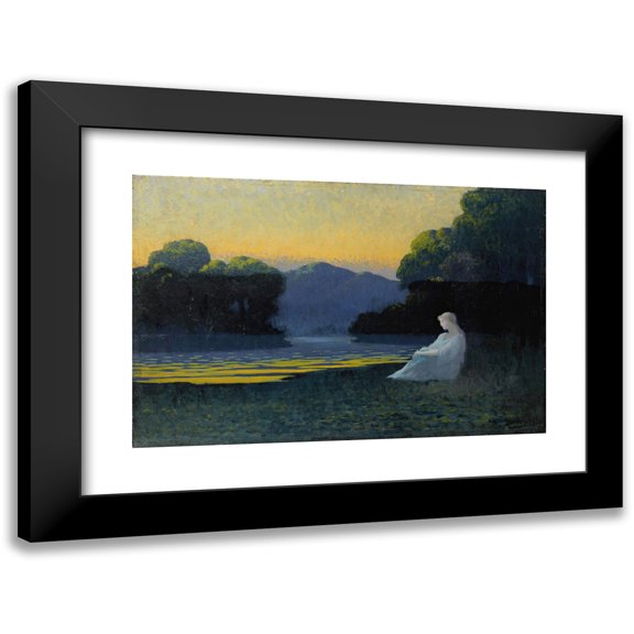 Alphonse Osbert 18x13 Black Modern Framed Museum Art Print Titled - In the Evening's Tranquility (1897)