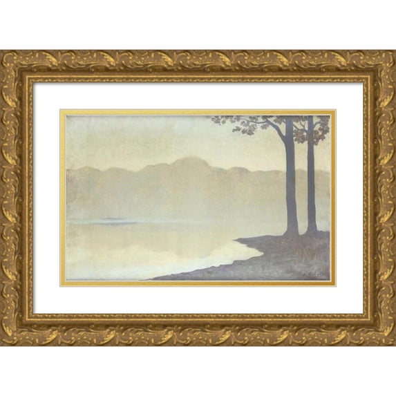 Alphonse Osbert 24x17 Gold Ornate Framed and Double Matted Museum Art Print Titled - A Morning's Harmony (1902)