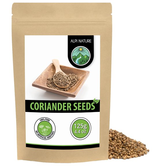Alpi Nature Coriander Seeds 125g 4.4 oz, Whole Raw Coriander Seeds for Cooking and Spice Blends