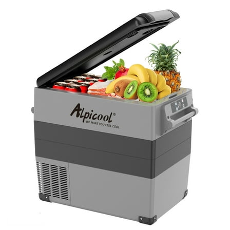 Alpicool CF55 Portable Refrigerator 12 Volt Car Freezer 58 Quart(55 Liter) Vehicle, Car, Truck, RV, Boat, Mini fridge freezer for Driving, Travel, Fishing, Outdoor -4°F to 68°F
