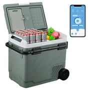 Alpicool Car Refrigerator Portable Fridge Freezer, 61 Quarts Portable Refrigerator Dual Zone with Handle, 12V Fridge Rapid Cooling -4  to 68  RV Fridge Compressor Electric Cooler for Outdoor