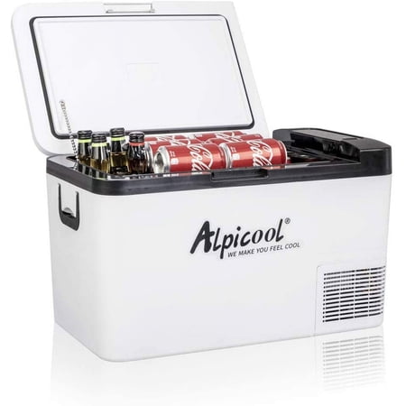 Alpicool K25 Car Refrigerator, 12 volte Car Freezer Fridge 26 Quart(25 Liter), Portable Refrigerator (-4F~68F) for Truck, RV, Boat, Camping and Travel, 12/24V DC and 100-240V