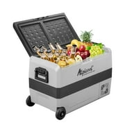 Alpicool T50 Dual Temperature Control 12 Volt Refrigerator 53 Quart Portable Car Fridge Freezer -4 F68 F for Truck, RV, Boat, Camping and Travel