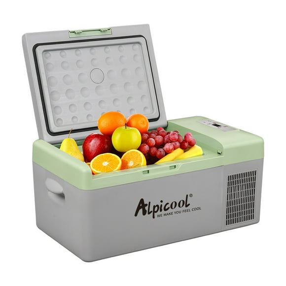 Alpicool Y16T Portable Freezer,12 Volt Car Refrigerator, 16 Quart (15 Liter) Fast Cooling 12V Car Fridge -4℉~68℉, Car Cooler, 12/24V DC and 100-240V AC for Outdoor, Camping, RV, Truck, Boat