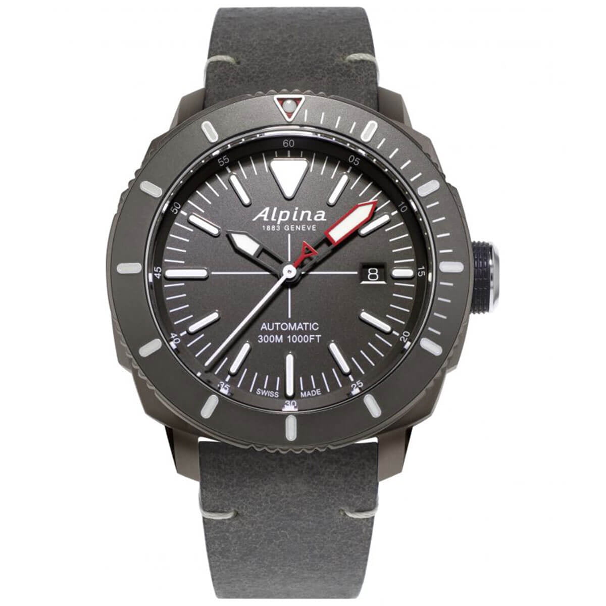 ALPINA AL-525LGGW4TV6 Men's Seastrong Diver 300 Grey Strap Watch