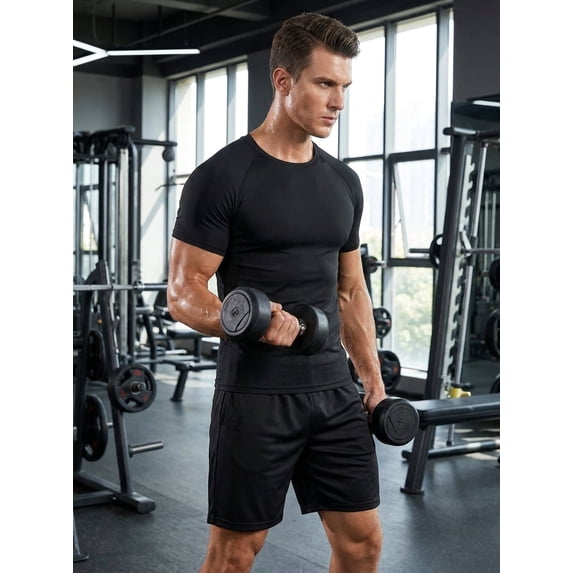 Alpinario Men's Athletic Gym Shorts with Pockets, Quick Dry Running Basketball Workout Shorts, Breathable Sports Activewear Training Trunks, Elastic Waistband Drawstring Performance Running Shorts