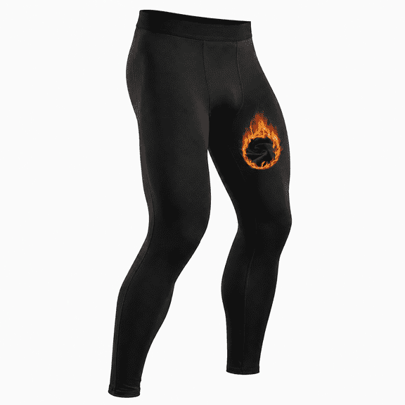 Alpinario Men's Thermal Compression Pants Fleece Lined Quick Dry Athletic Tights Cold Weather Winter Base Layer Leggings