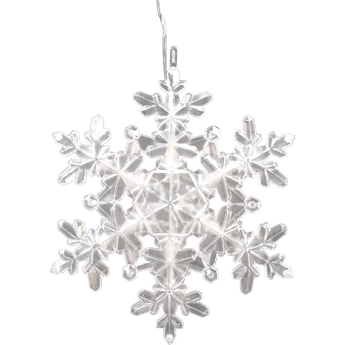Alpine Plastic LED Snowflake Holiday Decoration - Fading Cool White ...