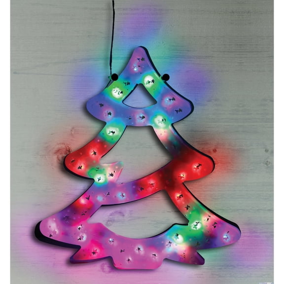 Alpine 16 In. H Artificial Christmas Tree COR202MC Prelit Multicolor LED - Indoor Decor