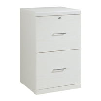 Alpine 2-Drawer Engineered Wood Vertical File with Lockdowel in White Finish