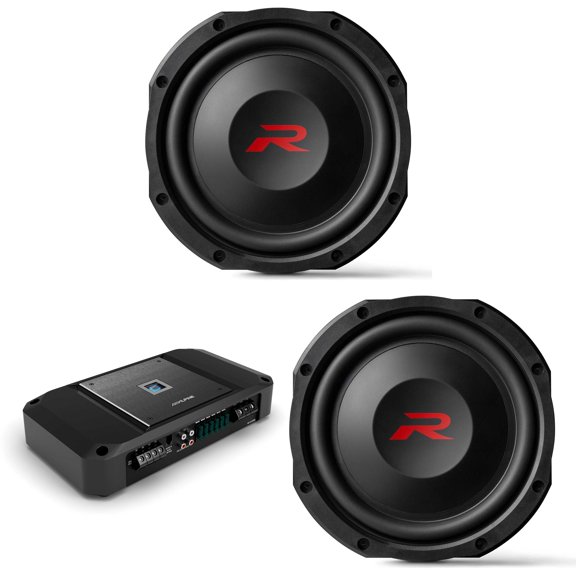 Alpine (2) RS-W10D2 10" Shallow R-Series Sub w/ R2-A150M Mono Amp Bundle