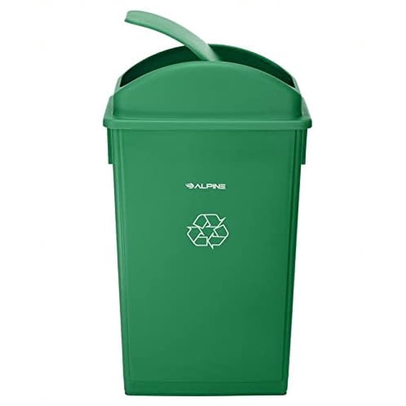 Alpine 23 Gallon Slim Trash/Recycling BIN (Green)