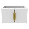 thumbnail image 1 of Alpine 24" Wood Floating Vanity Base in White with Gold Handles, 1 of 5