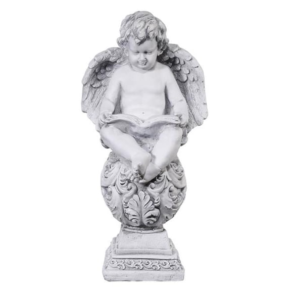 Alpine 8106937 24 in. Resin & Stone Statue, Gray