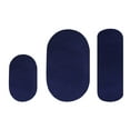 thumbnail image 1 of Better Trends Alpine Stripe 3-Piece Rug Set, Navy Solid – Reversible Indoor Utility Rugs, Stain Resistant, 100% Polypropylene, 1 of 5