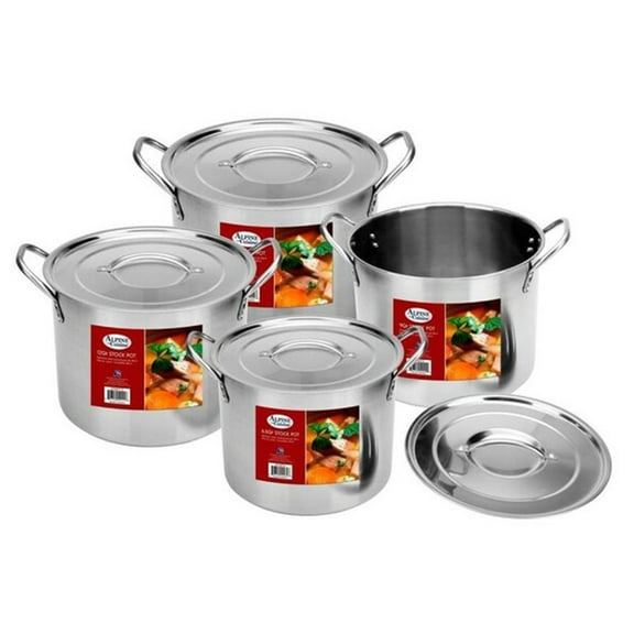 Alpine 4-Piece Stainless Steel Stock Pots