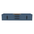 thumbnail image 1 of Alpine 72" Wood Floating Vanity Base in Blue with Black Handles, 1 of 5