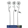 thumbnail image 1 of Alpine 8015834 48 in. Iron Assorted Flower Outdoor Garden Stake&#44; Silver - Case of 9, 1 of 1