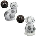 thumbnail image 1 of Alpine 8015839 14.25 in. Polyresin Solar Cat & Dog Statutory, Assorted Color - Case of 2, 1 of 1
