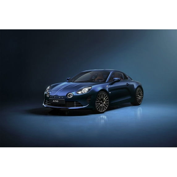 Alpine A110 Sport Driving Car Wall Poster - 24x36 Inch Laminated Poster - Stunning Detail and Bold Colors