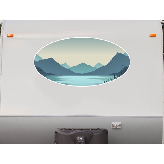 Alpine Adventure RV Camper Decal Printed & Laminated Scenic Vinyl Graphic MT18