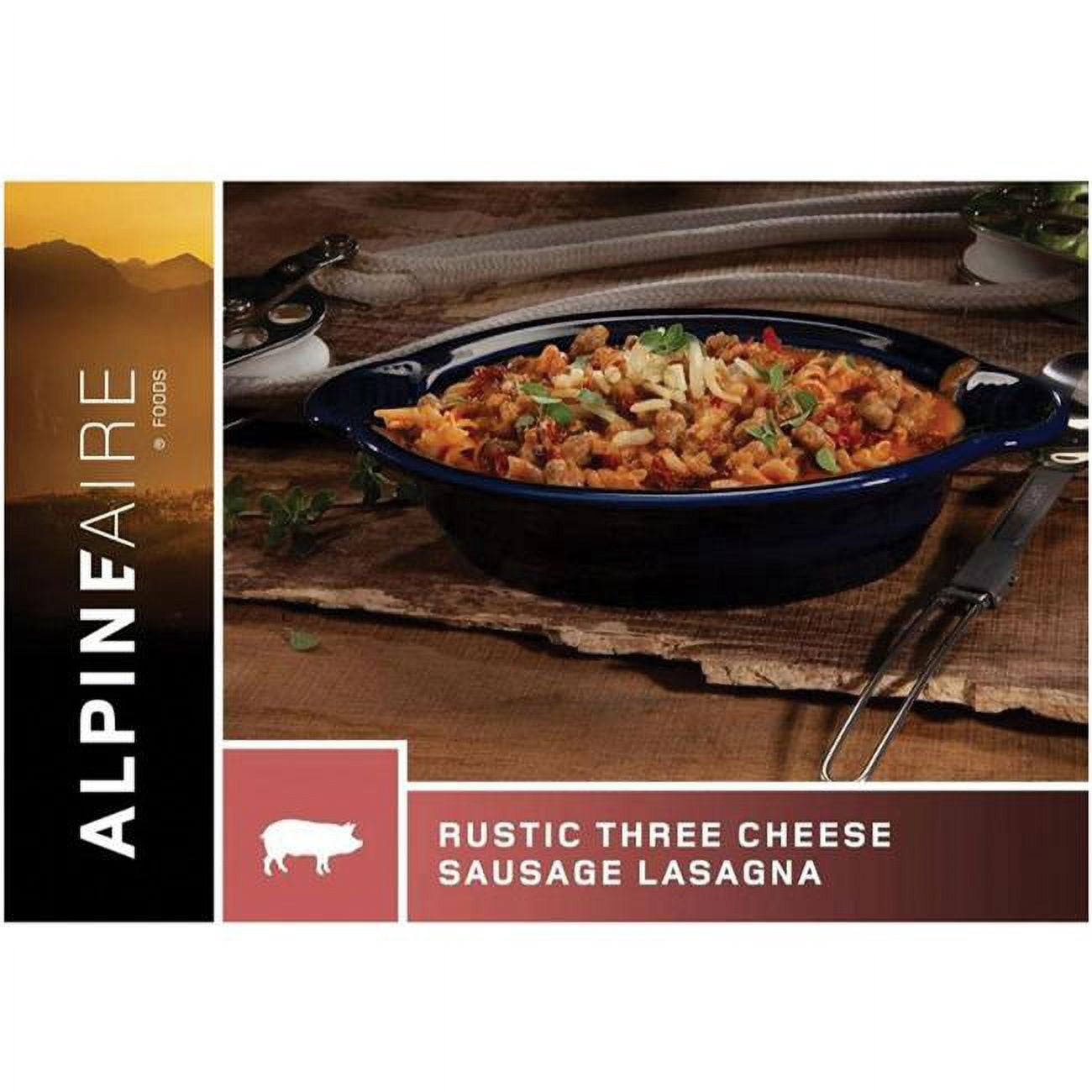 Alpine Aire 286187 Three Cheese Sausage Lasagna Freeze-Dried Food