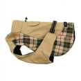 thumbnail image 1 of Alpine All-Weather Dog Coat by Doggie Design - Beige Plaid, 1 of 2