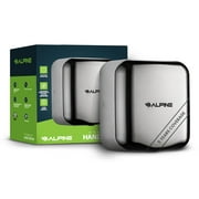 Alpine Automatic Hand Dryers for Bathrooms Commercial High Speed 110-120V Stainless Steel Electric Hand Dryer, Plug In & Hardwire Options Chrome