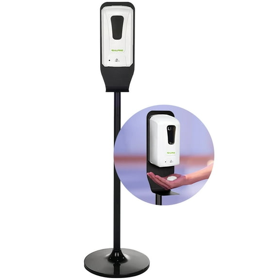 Alpine Automatic Hand Sanitizer Dispenser - Touchless Soap Dispenser with Floor Stand for Restaurant, Hospital, School, Hotel, Kitchen and Bathroom -1200mL Foam
