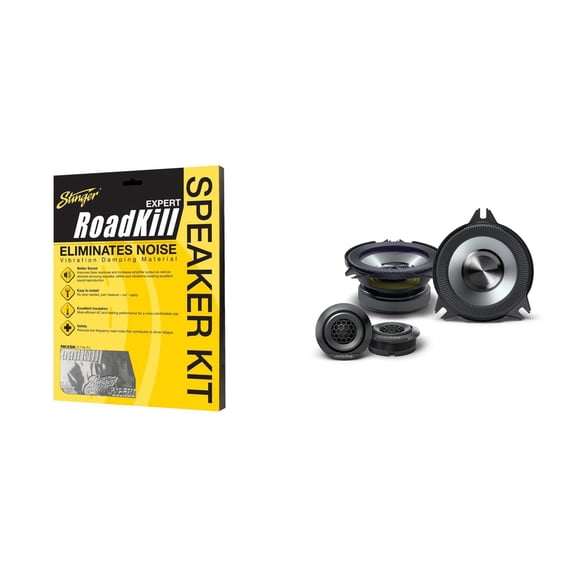 Alpine BassRev BRV-S40C 4" Speaker Set w/ Sound Deadner