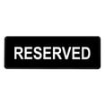 thumbnail image 1 of Alpine Black Reserved Sign, Durable ABS Plastic with Adhesive Back, Spot Reservation for Restaurant & Business, 1 of 5