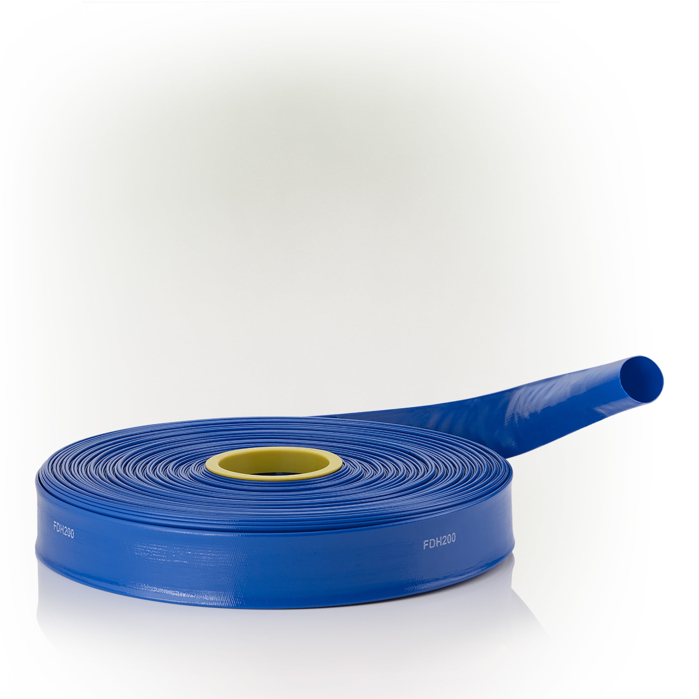 Alpine Blue PVC Flat Water Discharge Hose x 300 FT, 1.5 Inch Diameter