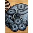 thumbnail image 1 of Better Trends 7-Piece Braided Rug Set, 100% Polypropylene Indoor Area Rugs, Durable & Reversible – Alpine Collection, Navy Stripe, 1 of 7