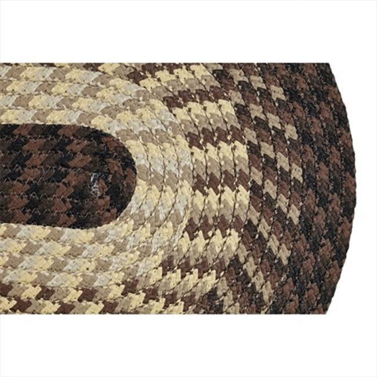 Alpine Braided Rug, Chocolate 5 in.