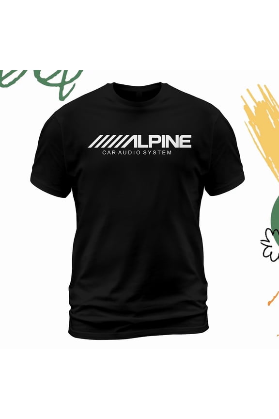 Alpine Car Audio System Logo T-Shirt Size S-5XL Made in USA