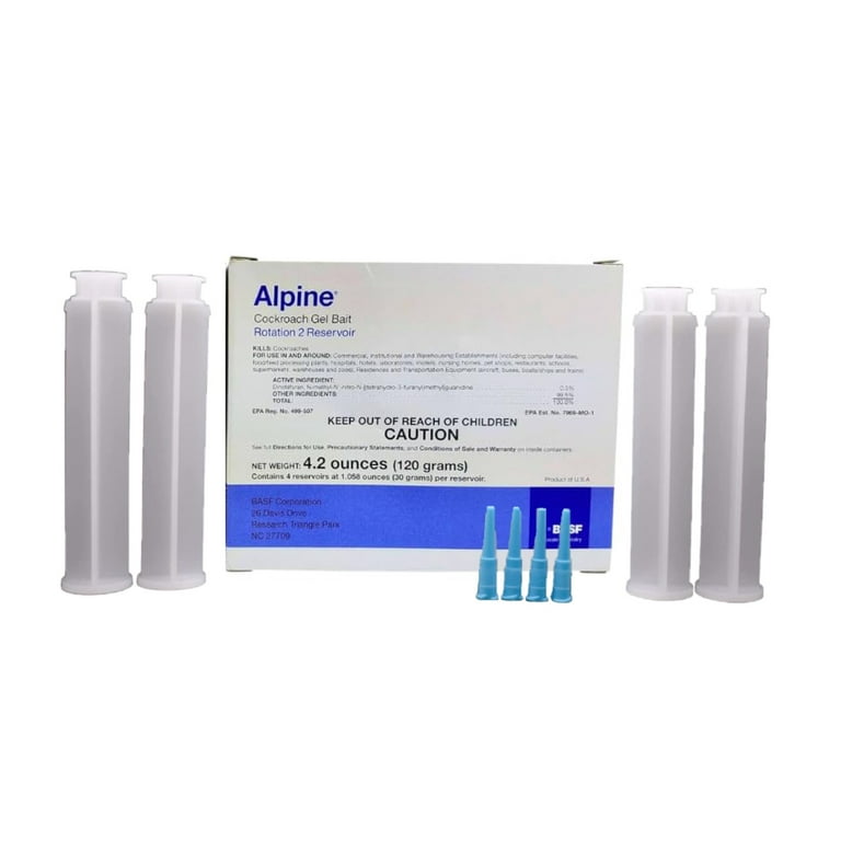 Alpine Cockroach Gel Bait Rotation 2 - 1 Pack (4 Tips, 4 Plungers