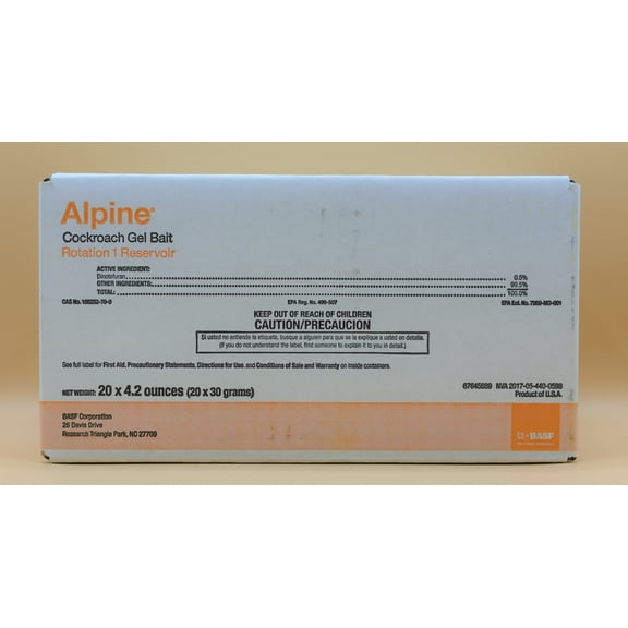 Alpine Cockroach Gel Bait Rotation 2 - Case of 5 Packs (20 x 30g Tubes) by BASF