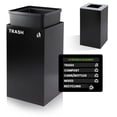 thumbnail image 1 of Alpine Commercial Indoor Recycle Bin - 29 Gallon Modern Looking Black Recycle Bin, Office Recycling Bins, Metal Trash and Recycling Container with Stickers & 3 Optional Lids (lid Sold Separately), 1 of 10