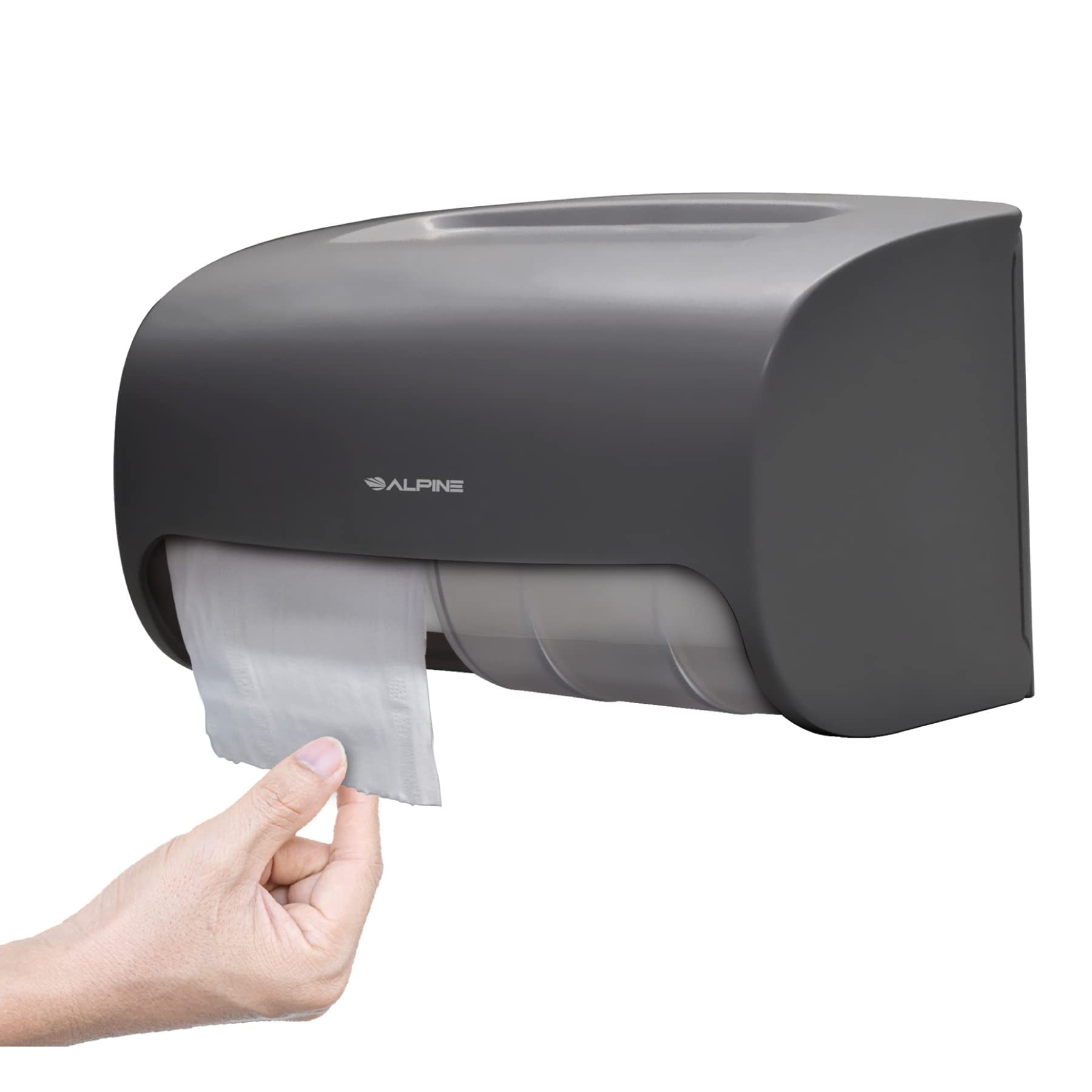 Alpine Commercial Toilet Paper Dispenser - Double Toilet Paper Holder Wall Mount for Less Frequent Paper Roll Refill…