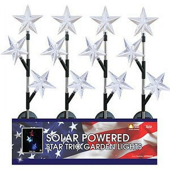 Alpine Corp SOT866BB Solar Star Trio LED Garden Stake Pack of 20