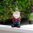 thumbnail image 1 of Alpine Corporation 11-Inch Bearded Garden Gnome Statue with Green Hat, 1 of 12