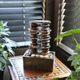 thumbnail image 1 of Alpine Corporation 12" Stacked Rocks Indoor / Outdoor Tabletop Fountain, 1 of 13