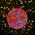 thumbnail image 1 of Alpine Corporation 13" Round Hanging Holiday Ornament with Flashing LED Lights, Multicolor, 1 of 12