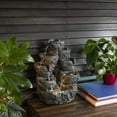 thumbnail image 1 of Alpine Corporation 14" 5-Tiered Cascading Indoor/Outdoor Tabletop Fountain, Gray, 1 of 7