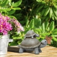 thumbnail image 1 of Alpine Corporation 14"L Mother and Baby Turtles with "Love" Butterfly Indoor/Outdoor Decorative Garden Statue, 1 of 13