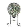 thumbnail image 1 of Alpine Corporation 15"H Mosaic Gazing Globe with Scroll Pattern and Stand, 1 of 5