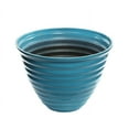 thumbnail image 1 of Alpine Corporation 16" Blue Ribbed Plastic Planter, 1 of 2