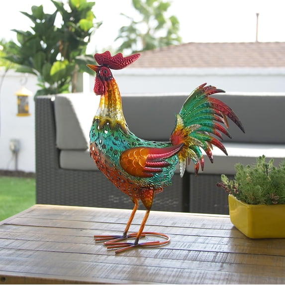 Alpine Corporation 16" Rooster Garden Statue